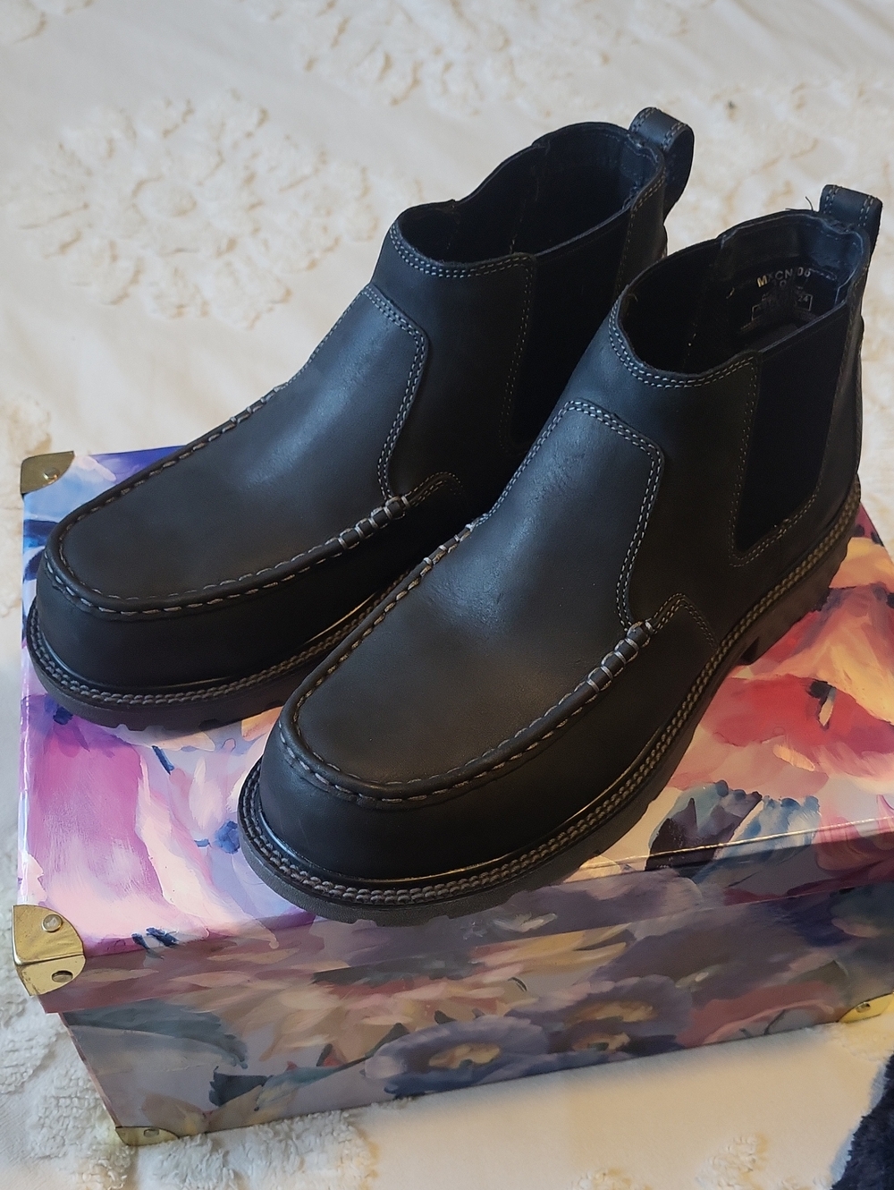 Twisted X Black Leather Chelsea Boots Men's Size 10